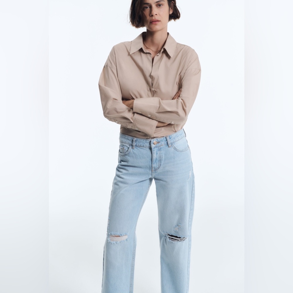 Zara 90’s Premium Straight Leg Full Length Jeans